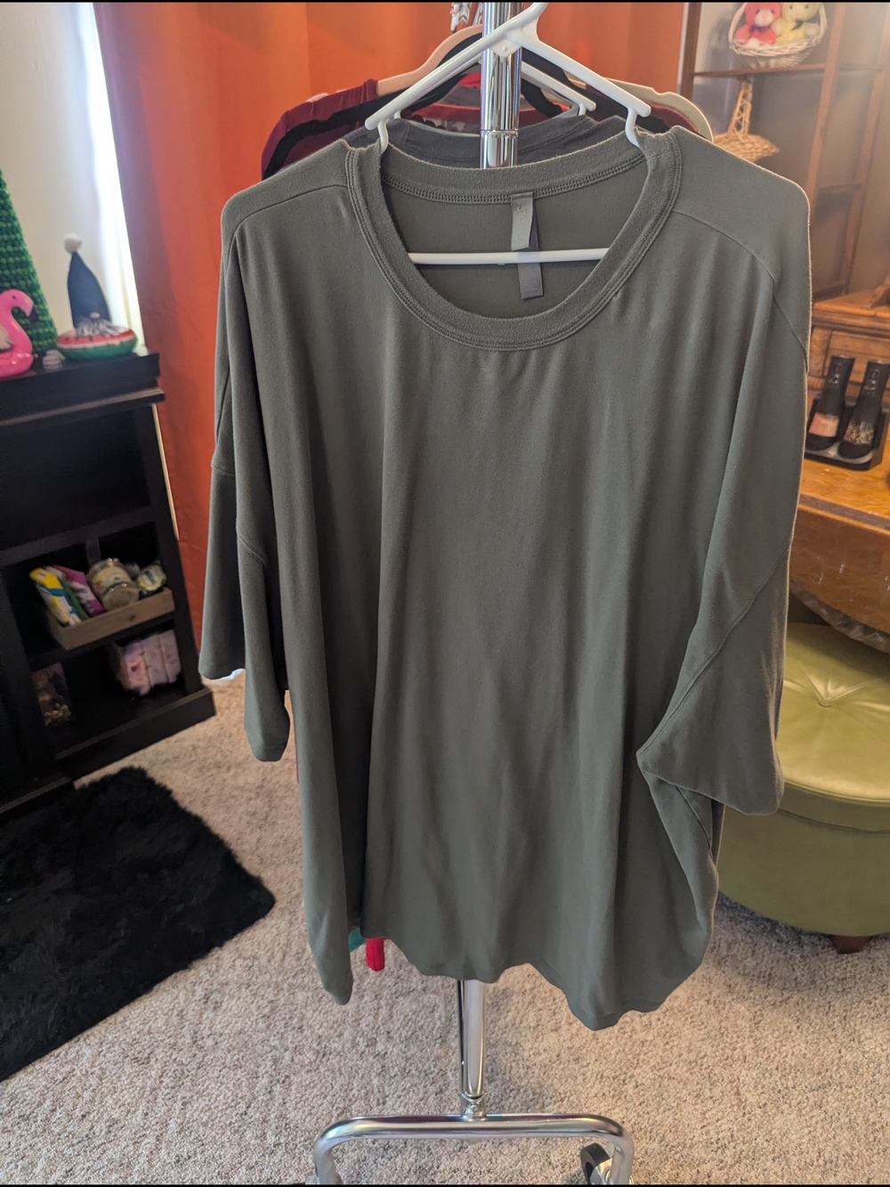 ⚡Skims Olive Green Relaxed Oversized Tee 4x